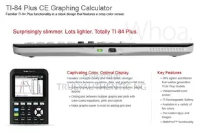 Texas Instruments Ti-84 Plus Ce Graphing Calculator With Python