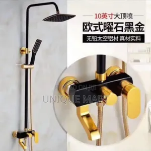 European Style Black and Gold Showers