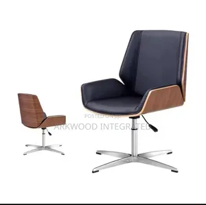 Office Swivel Chair With Wooden Back