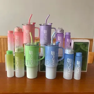 3 in 1 40oz Cute Tumble Cup Water Bottle With Straw