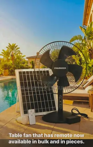 Solar Table Fan With Remote Control. Best Solar Fan Importer
