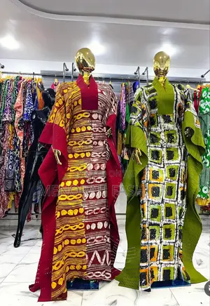 Exclusive Luxurious Adire Batik Bubu Dress With Jahu Asooke