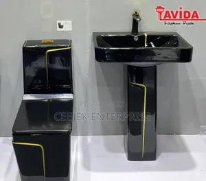 Executive Black Water Closet With Basin