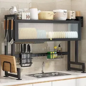 Over the Sink Plate Rack With Cover