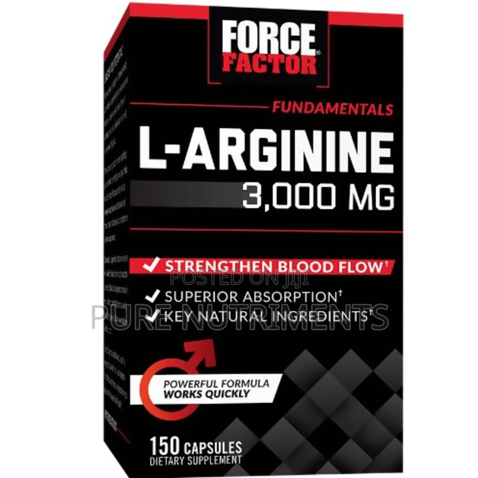 Force Factor L-Arginine 3000mg – Blood Flow Performance 150 Capsules