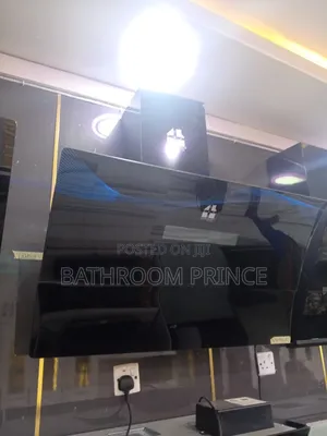 Black Hand Wave Kitchen Range Hood Heat Extractor (90cm)