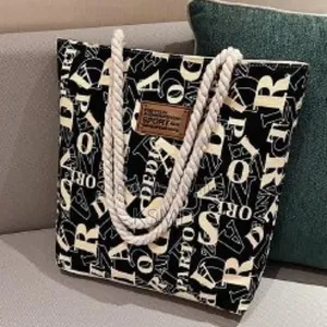 Women's Canvas Shoulder Shopping Bag