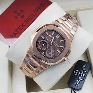 Patek 3 Chrome Automatic Wristwatch