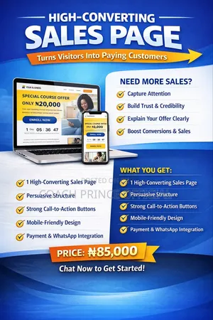 High-Converting Sales Page That Turns Visitors Into Paying Customers