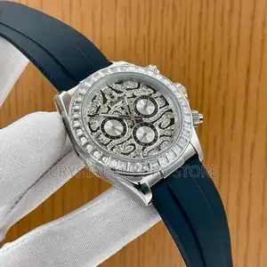 Rolex Quality Luxury Men Rubber Strap Automatic Engine Wristwatch
