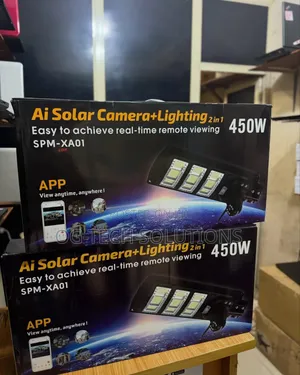 Solar Street Light With Three Lens Cameras