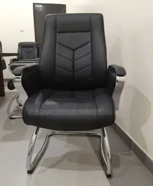 Executive Black Leather Visitors Chair
