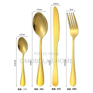 24 Pieces Cutlery Sets Consist of Table Spoons, Knives and Tea Dpoon