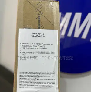 New Laptop HP 15 4GB Intel Core I3 SSD 256GB