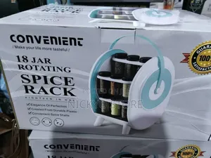18-Jar Rotating Spice Rack (Convenient – Eighteen-in-One)