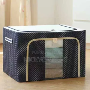 100-Liter Foldable Fabric Storage Box With Zipper Cover