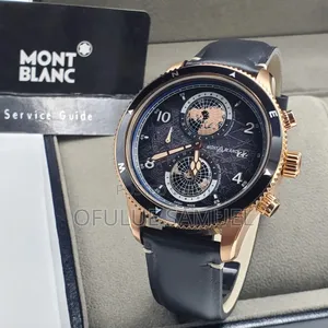 High Quality Motblanc Leather Wristwatch