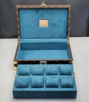*Louis Vuitton‐Inspired Watch Organizer Box – Holds 8 Timepieces*
