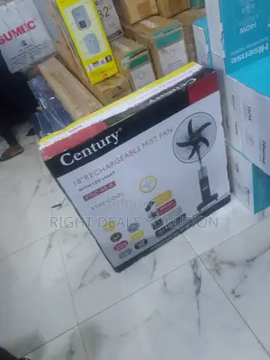 Century 18-Inch Rechargeable Mist Standing Fan With Remote Led Light