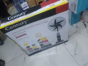 Century 18-Inch Five-Blade Rechargeable Mist Fan for Home Outdoors