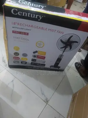 Century 18" Quiet Powerful Rechargeable Standing Mist Cooling Fan