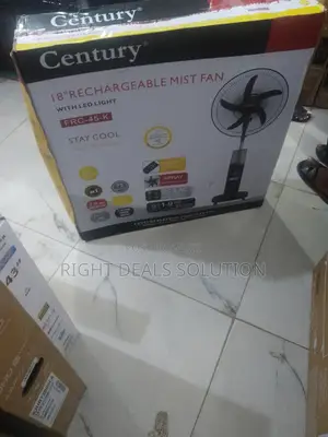Ultimate Comfort: Century 18-Inch Rechargeable Mist Fan With Wheels