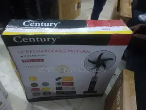 Century 18-Inch Rechargeable Fan With Mist: Breathe Easier