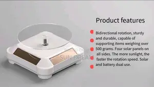 Solar-powered Automatic Rotating Display Watches Jewelry Display