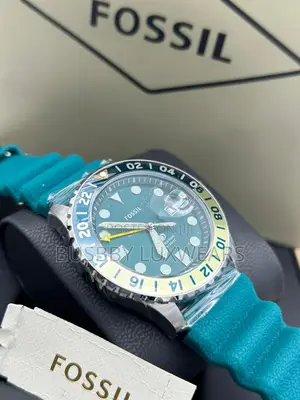 Fossil Blue GMT Oasis Silicone Watch.