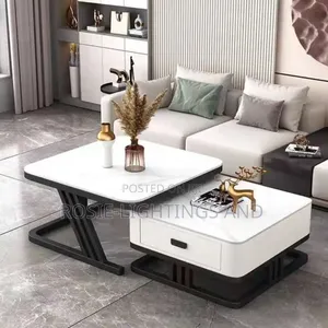 Square 2 in 1 Coffee Center Table ( Marble Top)