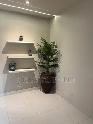 Mocha Brown Lake Planter With Riverside Palm | Tropical Home Decor