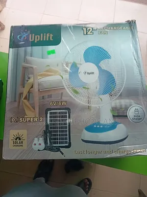 12 Inch Solar Rechargeable Table Fan With Led Bulb and Panel