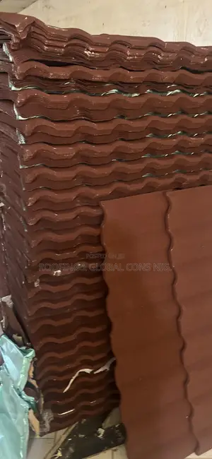 Korea Pure Red Stone Coated Roofing Tiles Milano Design