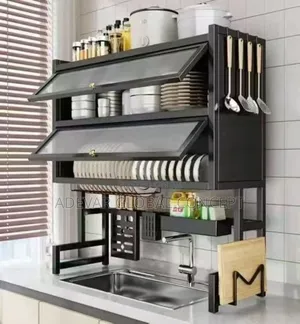 95cm Over the Sink Double Tier Plate Rack/Dish Drainer