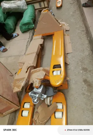 Industrial Hydraulic Hand Pallet Truck, Also Known as a Pallet Jack.