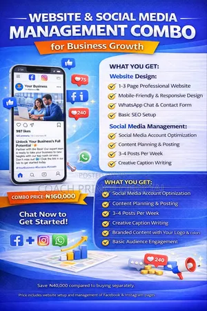 Website and Social Media Management Combo for Business Growth