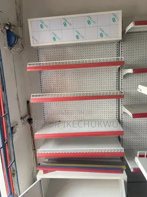 Supermarket Shelves With Cabinet