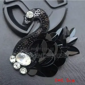 Delicate and Elegant Black Swan Shaped Brooch