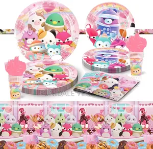 41pcs Squish Mallow Party Tableware