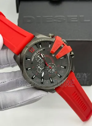 Original Diesel Mega Chief Rubber Strap Watch Available In Store