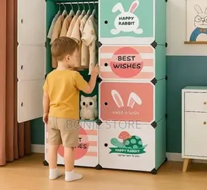 Children Storage Wardrobe Size: 81cm X 49cm X 124cm