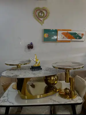 Brand New Imported Marble Center Table + 2 Side Tables