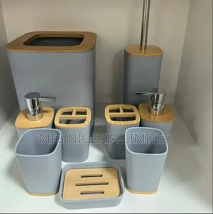 Complete Bathroom and Toilet Plastic Lotion Set 6pcs