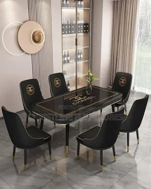 Channel Design Dining Table Set by 6