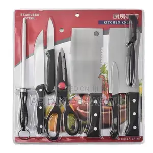 8 Pieces Generic Stainless Kitchen Knives Set
