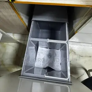 Pull-Out Big Double Dustbin, Built-in Cabinet Kitchen Wastebin