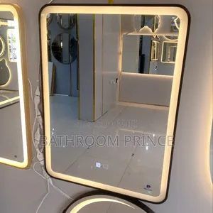 80×60 Black Frame Sensor Led Mirror