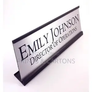 Printed Nameplate for Office Desks