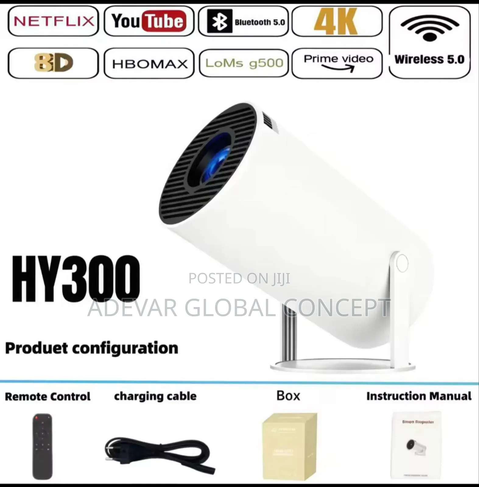 Portable Streaming Projector Wireless Screen Presentation