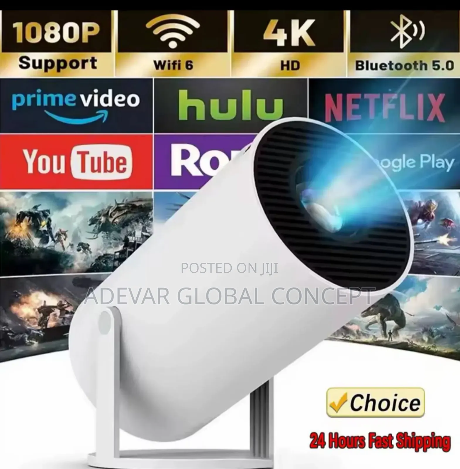 Portable Streaming Projector Wireless Screen Presentation